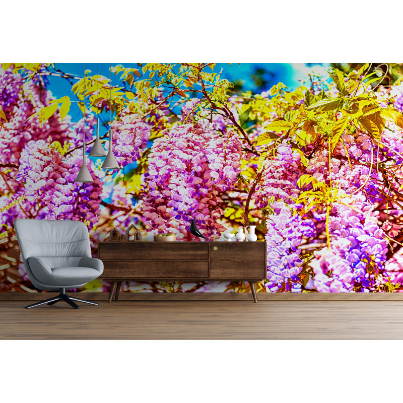 Peel & Stick Floral Wall Mural, 108'' W x 192" L