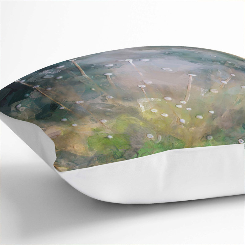 Abstract Square Cushion, 55cm H x 55cm W x 20cm D, White