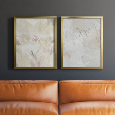 Soft Abstraction II - 2 Piece Single Picture Frame Painting Set