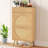 Rattan Shoe Storage Cabinet with Drawer-1412924853