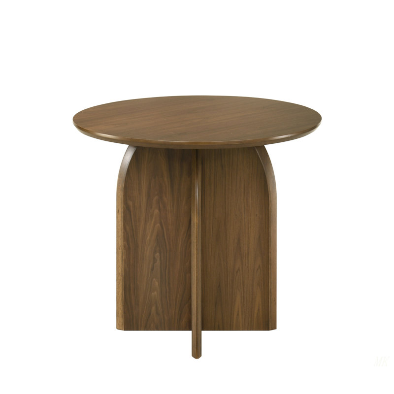 Delmon Dark Walnut Round Dining Table