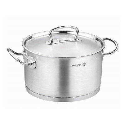 YBM Home Korkmaz 6.5 Quarts Stainless Steel Stock Pot