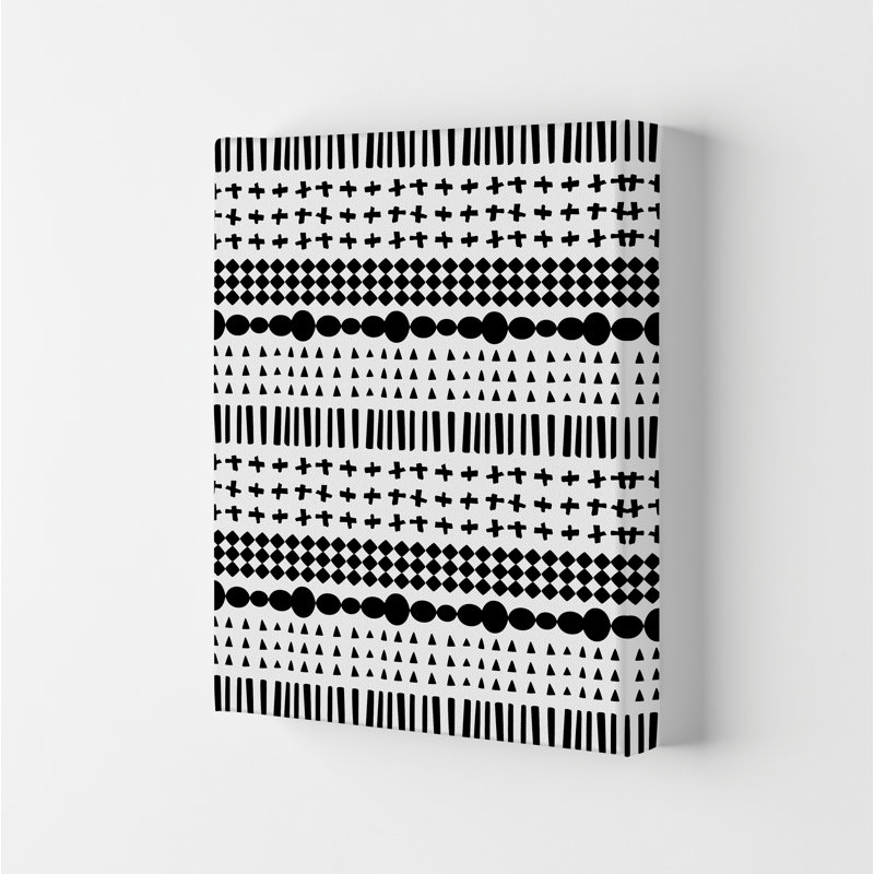 Scandi Pattern No 1 - Print, 59cm H x 42cm W x 1cm D, No Framed