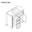 Meuble-lavabo 36 po avec lavabo Pelaga