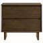 Table de chevet 2 tiroirs brun chaud