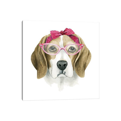 Vintage Pup I by Grace Popp - Wrapped Canvas Painting