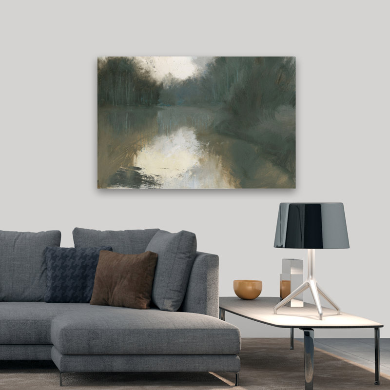 Art abstrait et brun Moody, H 32 po x l 48 po