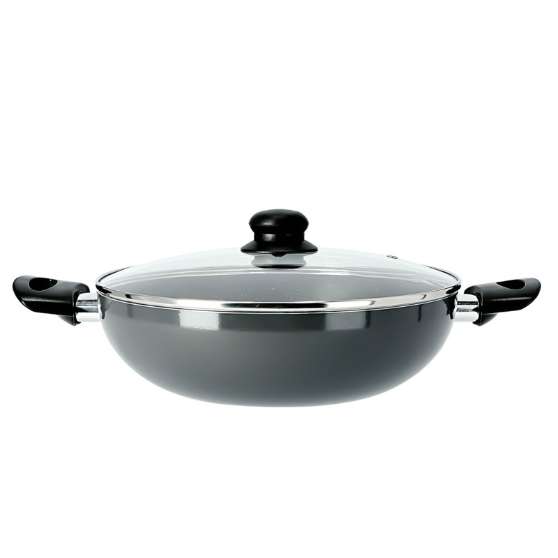 Belfry Kitchen Roche Non-Stick Aluminum Wok with Lid