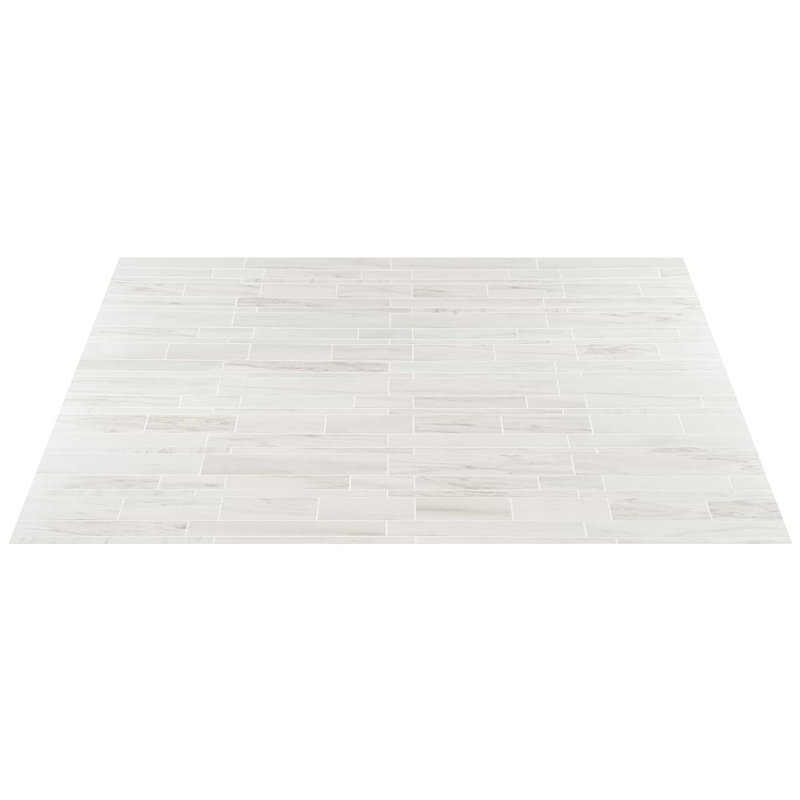 Dreamstone Railroad Porcelain Mosaic, Dolomite Snow Matte