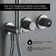 Solid Brass Temperature Display Shower System with Rough-in Valve