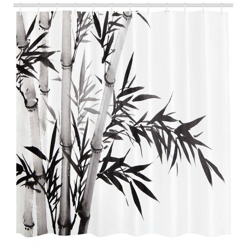 Shower Curtain with Hooks Included, 70" H x 69" W