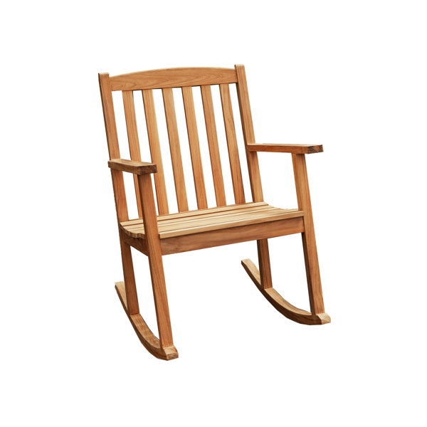 Loon Peak® Coleman Classic Outdoor Teak Rocking Chair | Wayfair