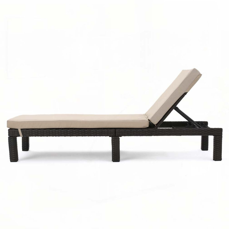 2-Piece Outdoor Rattan Chaise Lounge