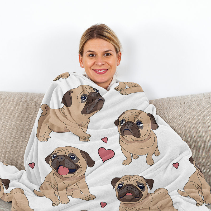 Cozy 60x80 Flannel Blanket - For Couch Bed Nursery Single Use