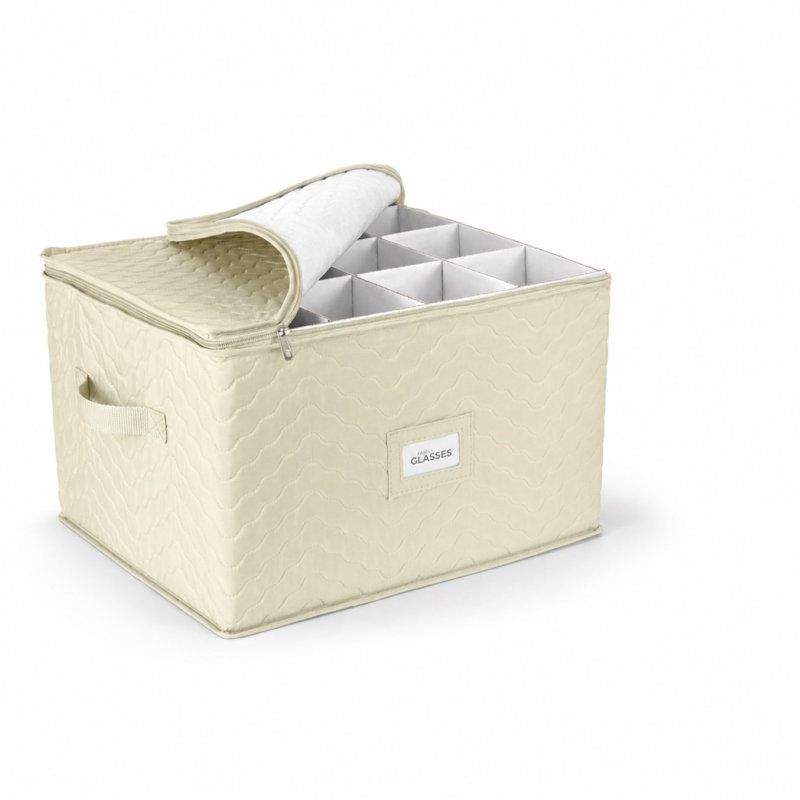 Rangement pour verres à pied, Beige