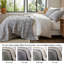 Ensembles de literie rustiques douillets, conception double / grand en polyester gris pour le confort de la maison
