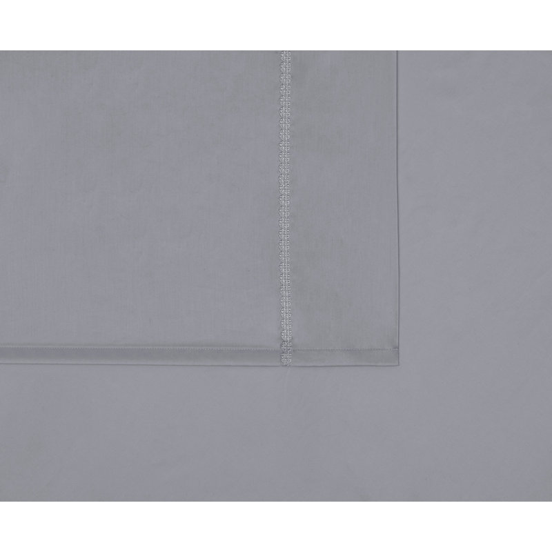 100% Cotton Sateen - Set of 2, King, Gray