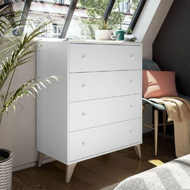 75cm W Manufactured Wood Bedside Table