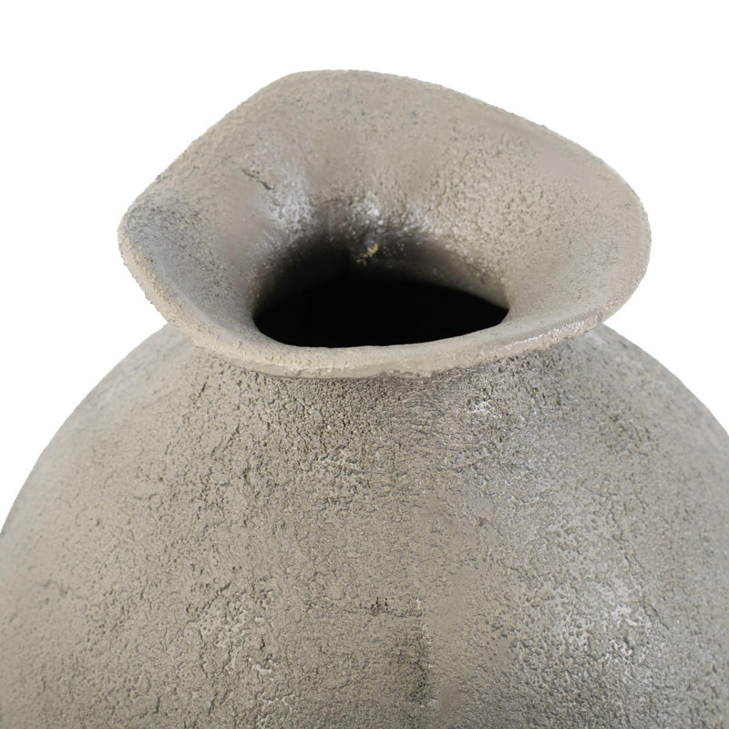 Textured Blanton Taupe Rounde Vase