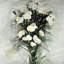 Lisianthus bouquet blanc | Beige encadré décor mat-1311063472