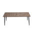 Table de salle à manger 78 "avec trou pour parasol - Table de patio avec cadre en acier antirouille