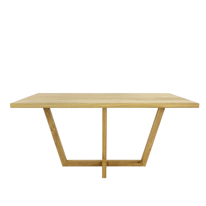 Kamilah Oak Solid Wood Dining Table, 75cm H x 160cm L x 90cm W, Natural Oil