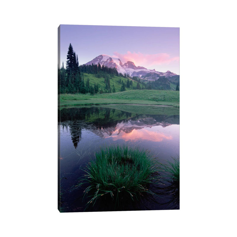 Mt Rainier Reflected In Lake, Mt Rainier National Park, Washington II by Tim Fitzharris - Gallery-Wrapped Canvas Giclée on Canvas
