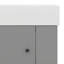Ensemble de meuble-lavabo mural 21,6 po, meuble-lavabo mural avec lavabo en céramique, rangement à droite