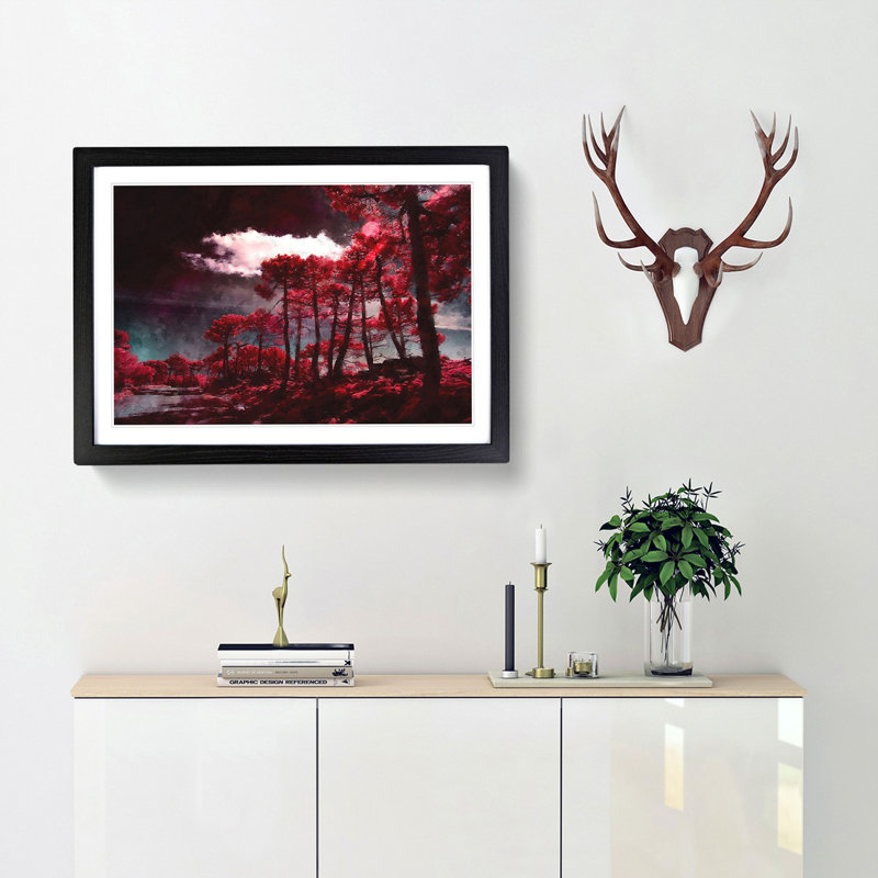 Plum Forest - Framed Print, Black Framed, 45cm H x 63cm W x 2cm D