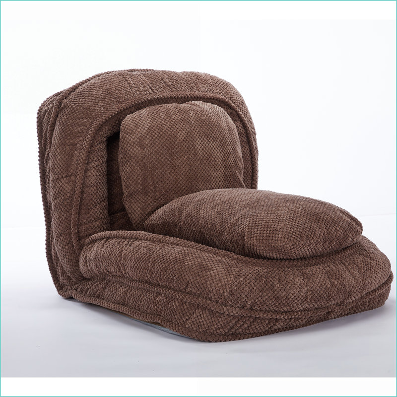 Canapé Lazy avec 5 positions réglables - Pliable peu encombrant pour la chambre à coucher / salon | Brun | Rectangle