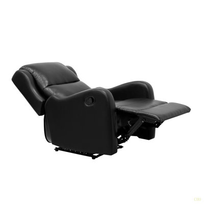 Faux Leather Upholstery Glider Reclining Chair 1Pc Living Room Furniture Comfort Seating Gentle Motion