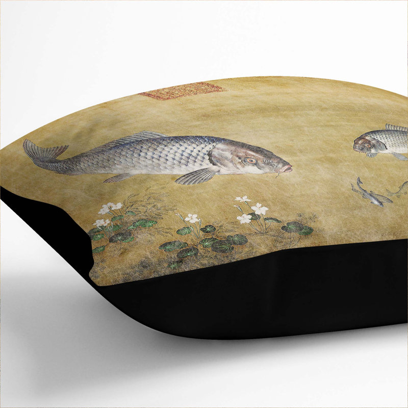 Square Throw Cushion, Black, 55cm H x 55cm W x 20cm D