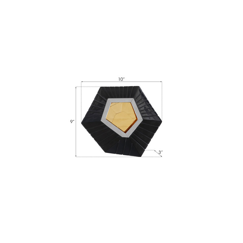 Hex Wall Décor, 9" H x 3" W x 10" D