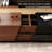 51" Modern Walnut & Black Extendable Coffee Table Expandable Design With Large-Capacity Storage-- Arrtle Furniture