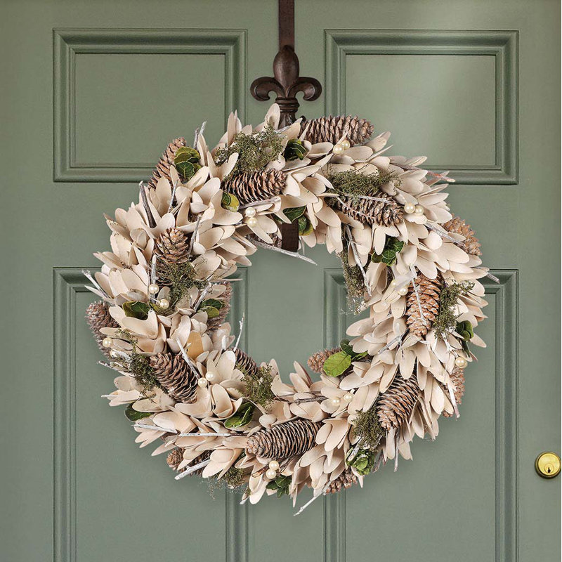 Handcrafted Faux Pinecones 40cm Wreath