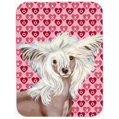 Caroline's Treasures Valentine Hearts Chinese Crested Hearts Love and Valentine's Day Glass Cutting Board