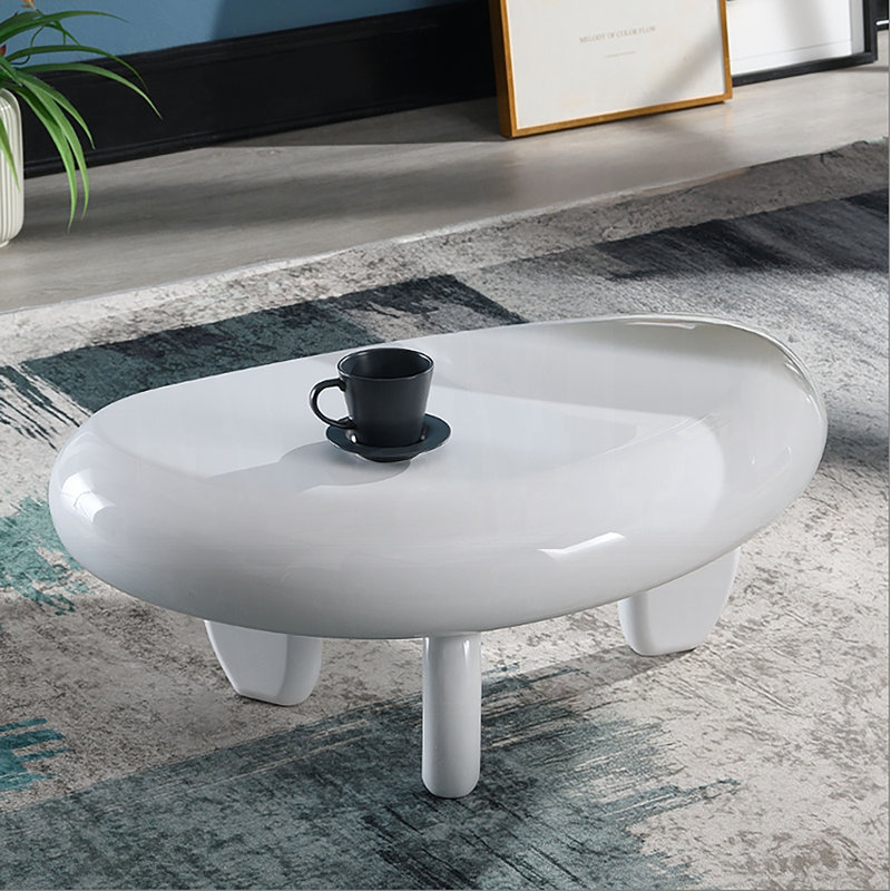 Table de bout blanche ultrabrillante