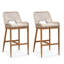  Ensemble de 4 tabourets de bar en métal avec dossier et tabourets de bar Boho-125550067