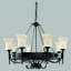 Eastbourne 8 - Light Waggon Wheel Chandelier