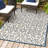 Deilani Vintage Filigree Textured Weave Navy/Beige Indoor/Outdoor Rug-653223987