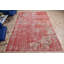 Grand tapis Oushak turc rétro rouge à motif floral et en laine, idéal pour la chambre à coucher