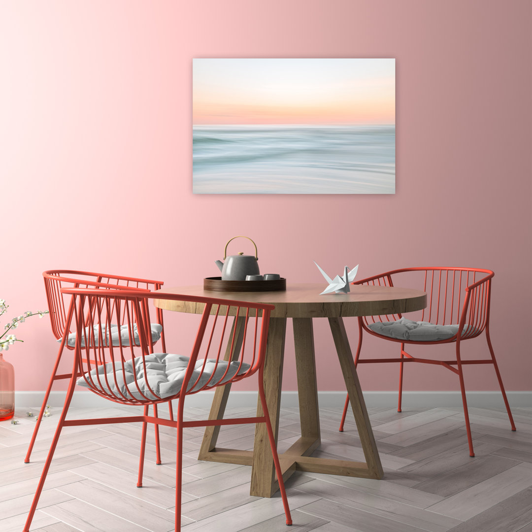 Dreamy Pastel Seascape Abstract Dreamy Minimalist Ocean Seascape Wall Art Print