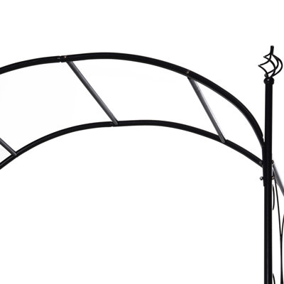Tonnelle de jardin avec barrière Outsunny