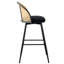 361° Swivel Upholstered Rattan Counter Height Bar Stool-1493172910-1521301506-1507232249