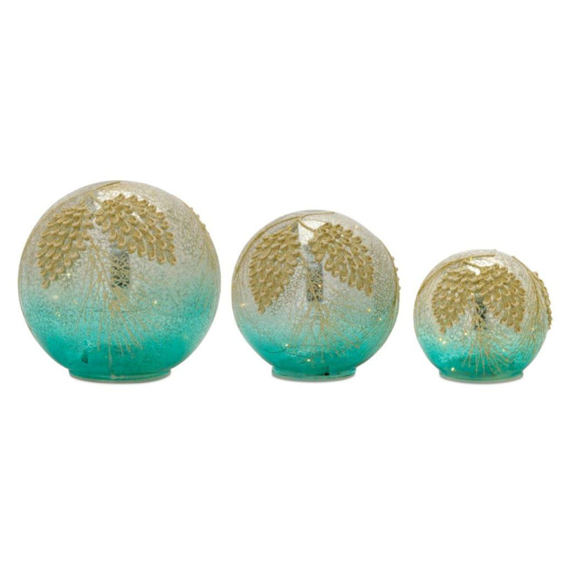 Ensemble de 3 globe en verre