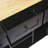Space Kitchen Cart With Metal Support And Drawer Storage Black Cabinet Frame - Drop-357771963