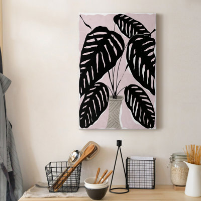Plante en pot I - peinture sur toile tendue