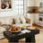 Rectangular Wooden Coffee Table with Water-Resistant Finish