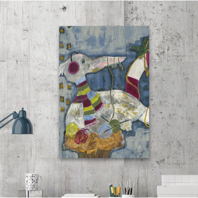 Winter Pelican by Tara Daavettila - Wrapped Canvas Painting