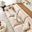 Coussin modulaire blanc en polyester-2051463843
